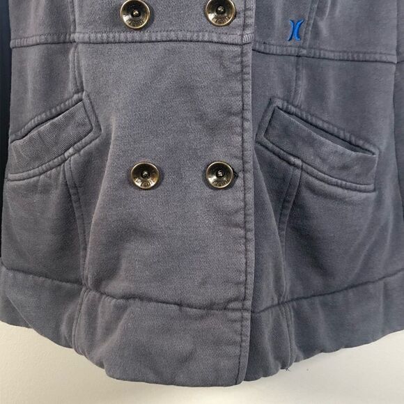 Hurley Sweatshirt Shacket Size Small, Dusty Blue Gray - Picture 9 of 11
